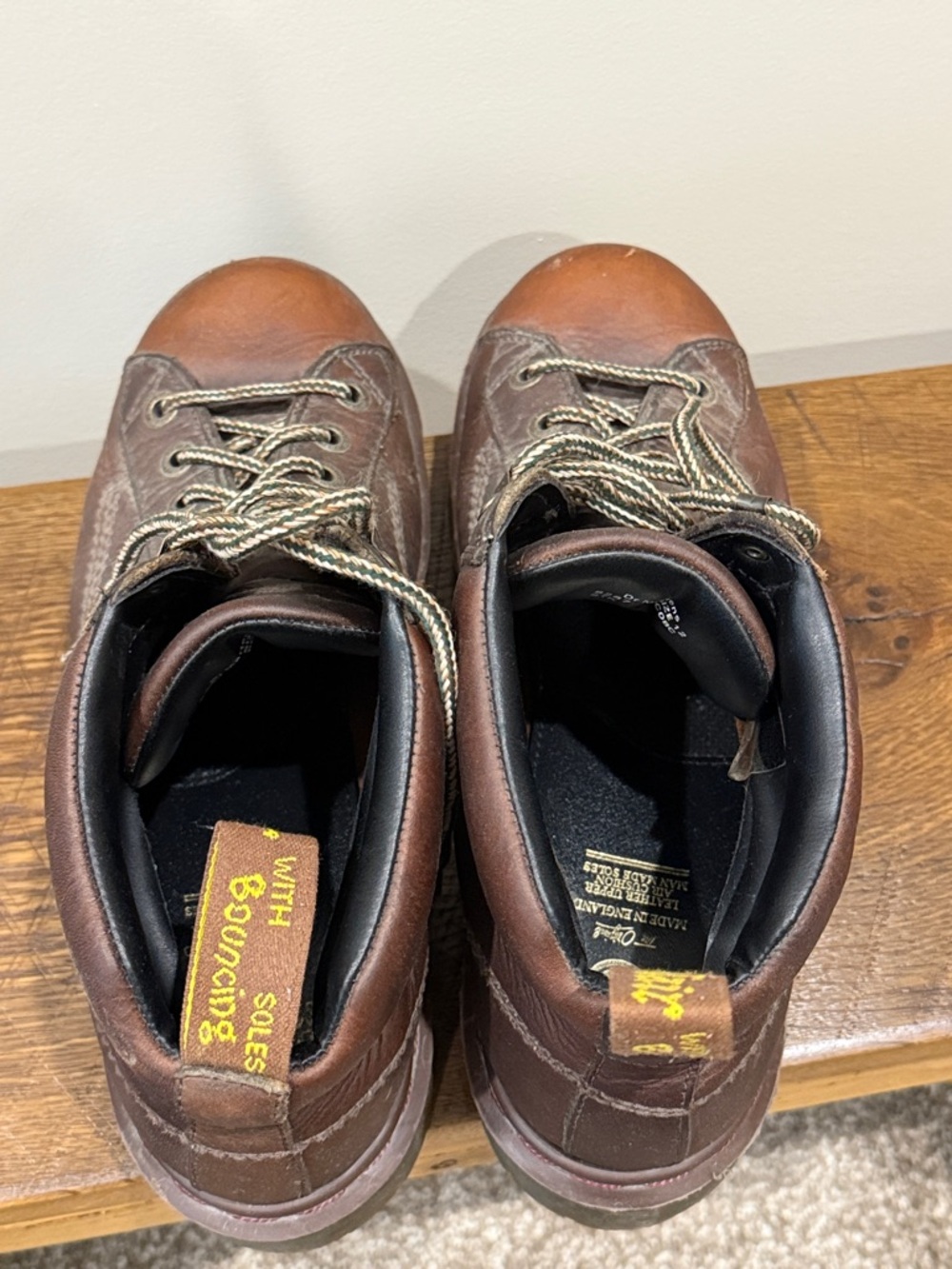 Men's Brown Leather Dr Marten’s Work Boots - Rugged Ankle Boot - Picture 9 of 9